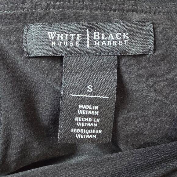 White House Black Market Dress Women S Black White Geometric Print Retro Casual - Picture 11 of 12